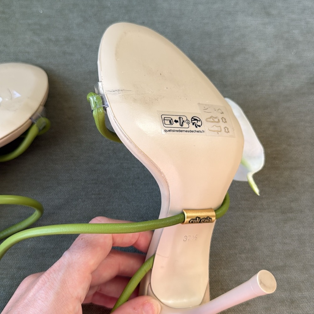 Cult Gaia Cassidy Heels Calla Lily Floral Statement Stiletto Sandal 37.5 - Picture 10 of 12